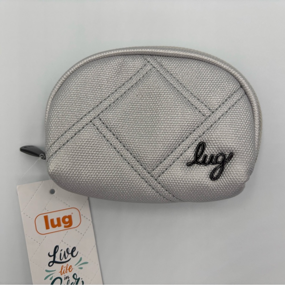 Lug stash metallic diamond silver matte luxe vegan leather